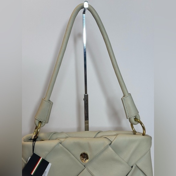 Isadora Leather Padded Woven Shoulder Bag - Picture 4 of 11